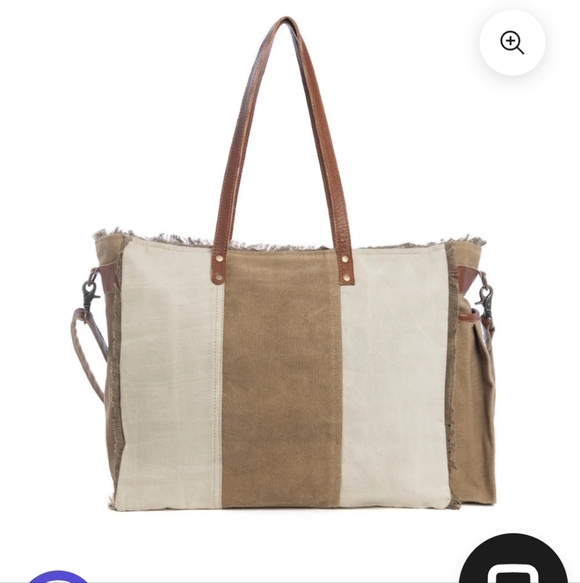 Myra Bag Rustic Brown and Gray Travel Bag - Picture 4 of 5